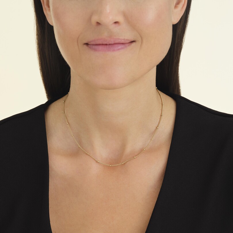 Rosefield JDCHG.J057 Altın Renkli Noktalı Çelik Kolye - Thumbnail