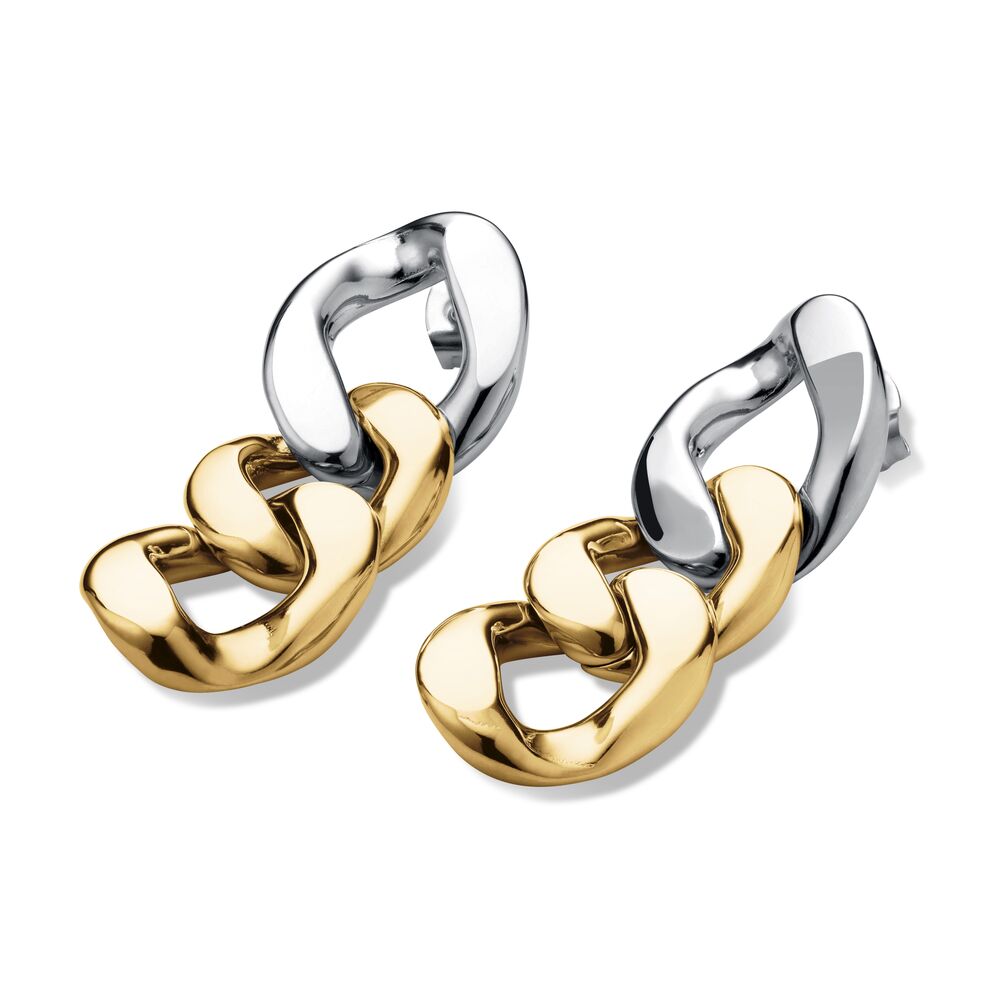 ROSEFIELD JEDCG.J713 Zincirli İki Renk Çelik Küpe