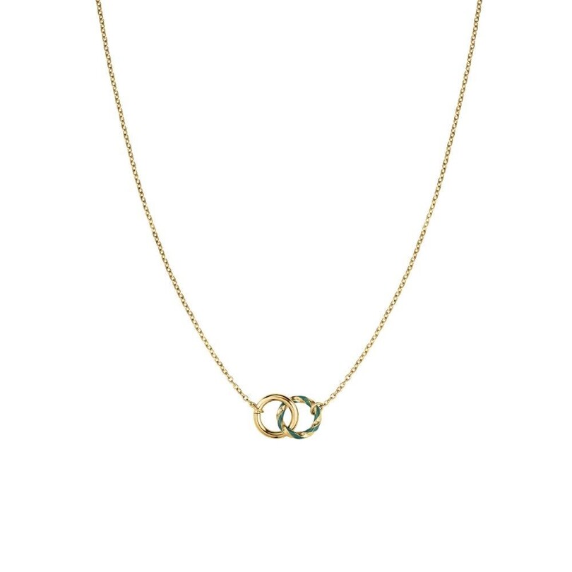 Rosefield JNEDG.J714 Zümrüt İkili Çelik Kolye - Thumbnail