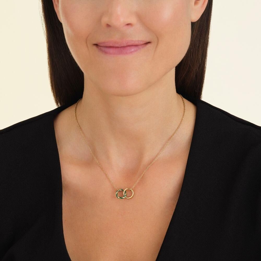 Rosefield JNEDG.J714 Zümrüt İkili Çelik Kolye