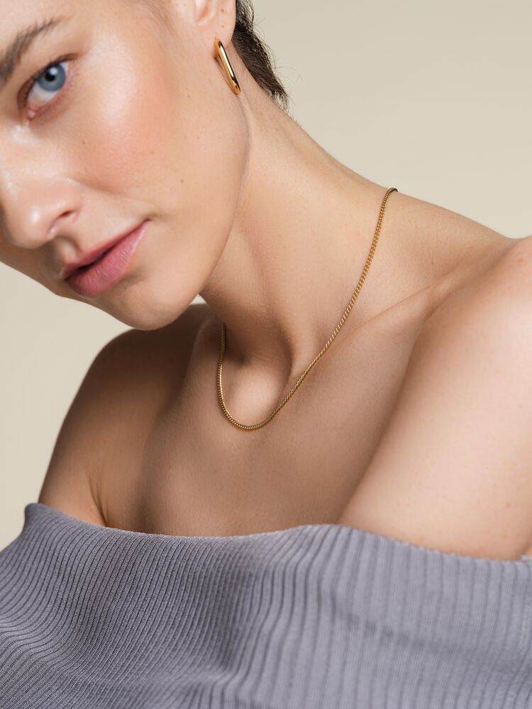 Rosefield JNFCG.J622 Düz Bordür Çelik Kolye