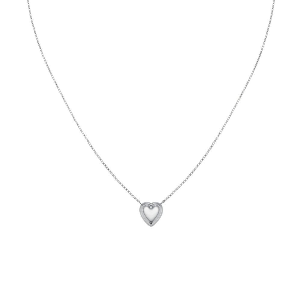 Rosefield JNPHS.J1009 Kabarık Kalp Gümüş Renkli Çelik Kolye