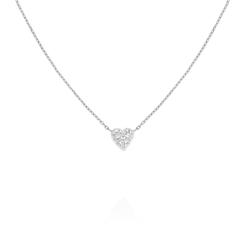 ROSEFIELD TAKI - Rosefield JNPHS.J1320Gümüş Renk Pave Kalp Çelik Kolye