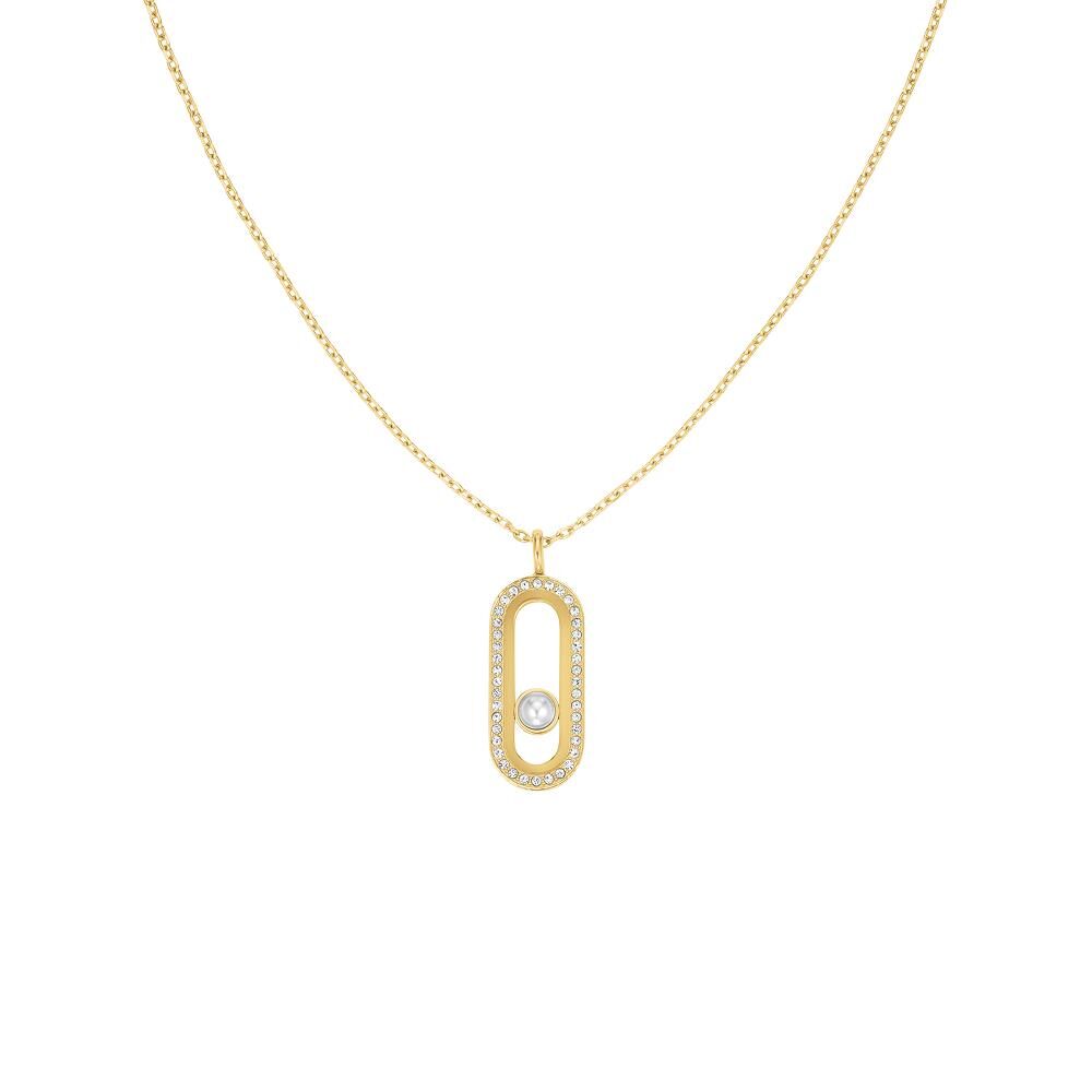 Rosefield JNPPG.J1293 Altın Renk Modern İnci Kristal Çelik Kolye
