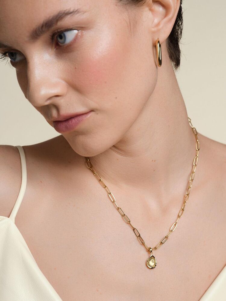 Rosefield JNRCG.J564 Dikdörtgen Zincirli Çelik Kolye