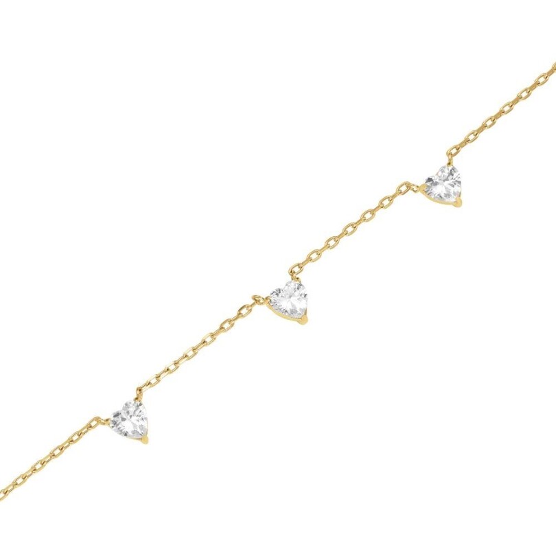 Rosefield JNRHG.J1005 Sıra Kalpli Çelik Kolye - Thumbnail