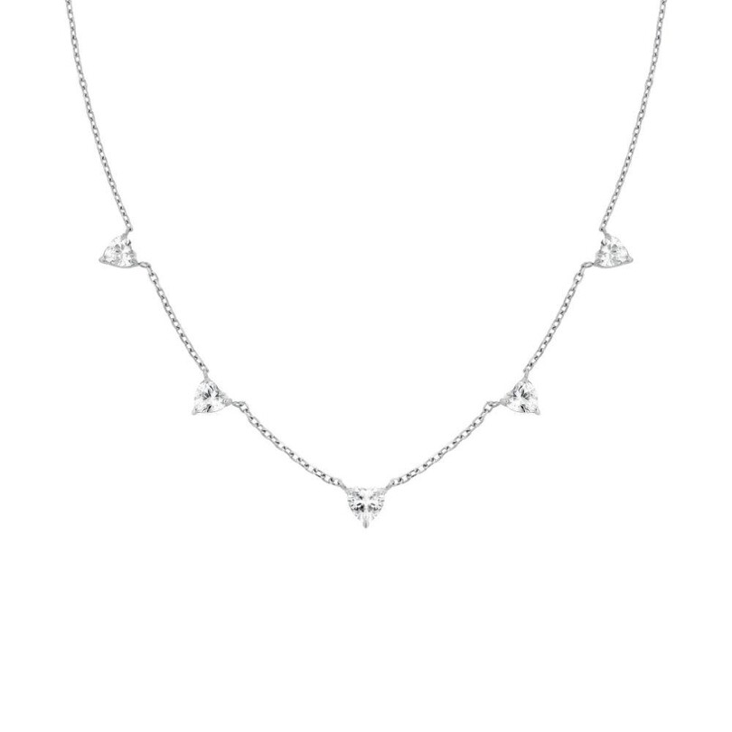 Rosefield JNRHS.J1006 Kalp Sıralı Çelik Kolye - Thumbnail