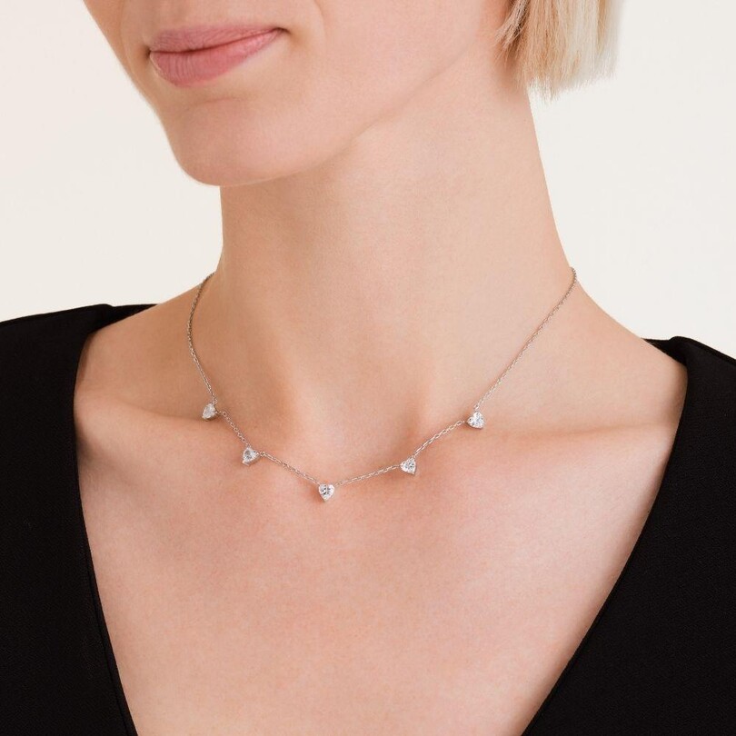 Rosefield JNRHS.J1006 Kalp Sıralı Çelik Kolye - Thumbnail