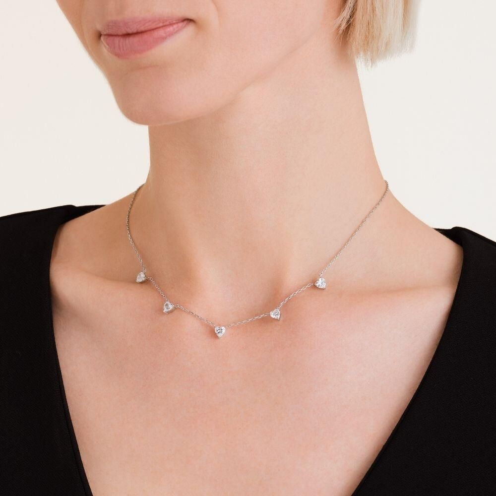 Rosefield JNRHS.J1006 Kalp Sıralı Çelik Kolye