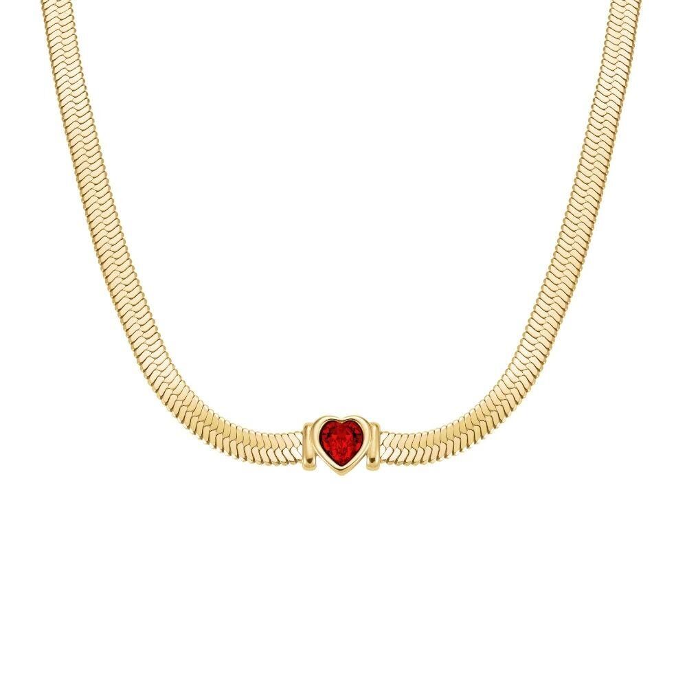 Rosefield JNSRG.J1004 Yılan Kalpli Çelik Kolye