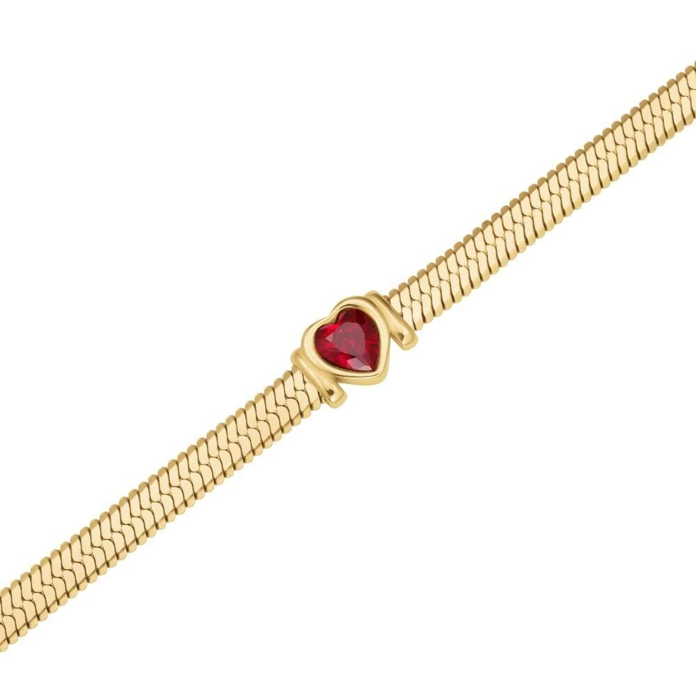 Rosefield JNSRG.J1004 Yılan Kalpli Çelik Kolye