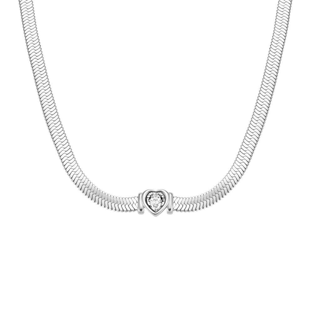 Rosefield JNSWS.J1003 Yılan Kalpli Çelik Kolye