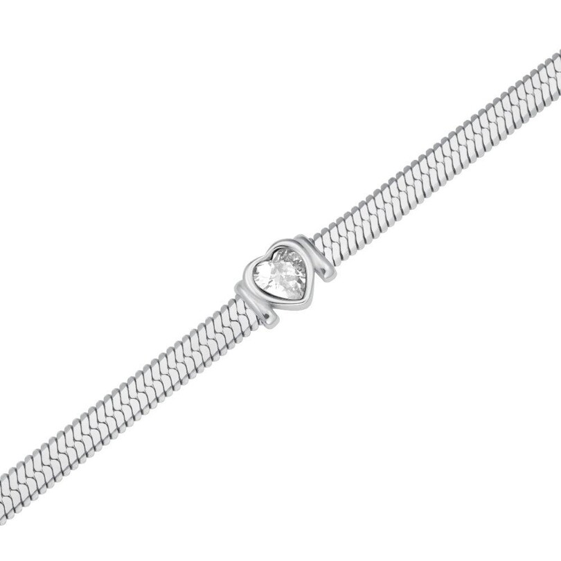 Rosefield JNSWS.J1003 Yılan Kalpli Çelik Kolye - Thumbnail