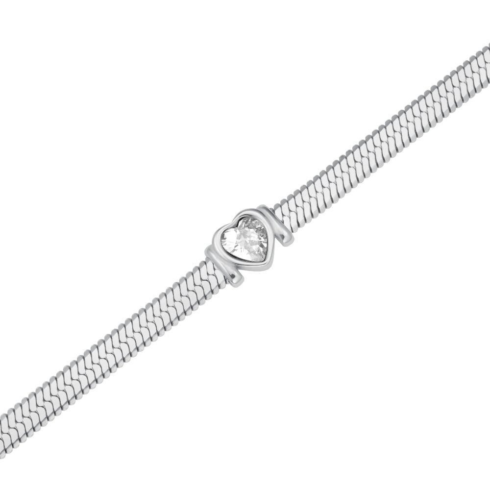 Rosefield JNSWS.J1003 Yılan Kalpli Çelik Kolye