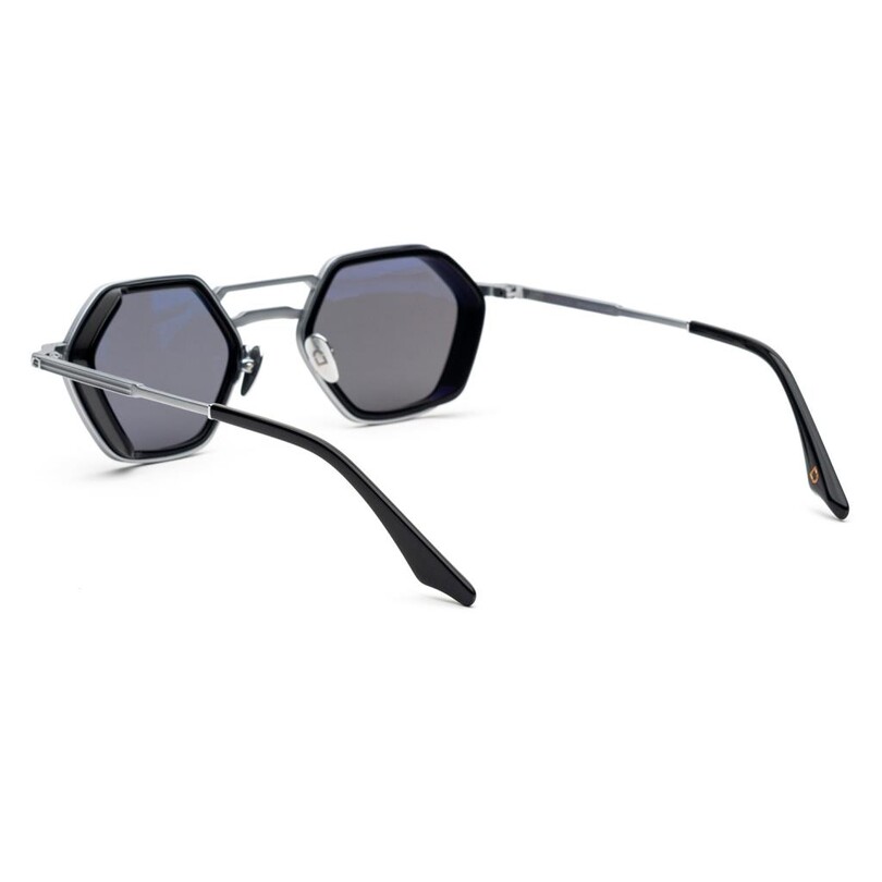 Soho London Lambeth Gümüş Siyah Titanyum Unisex Güneş Gözlüğü - Thumbnail