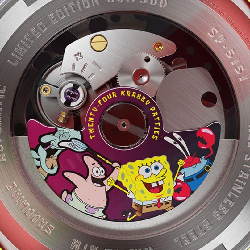 FLEUSS Otomatik SP-5151-02 Spongebob Squarepants Conch Street Limited Edition (Seiko NH35 Mekanizmalı) Erkek Kol Saati - Thumbnail