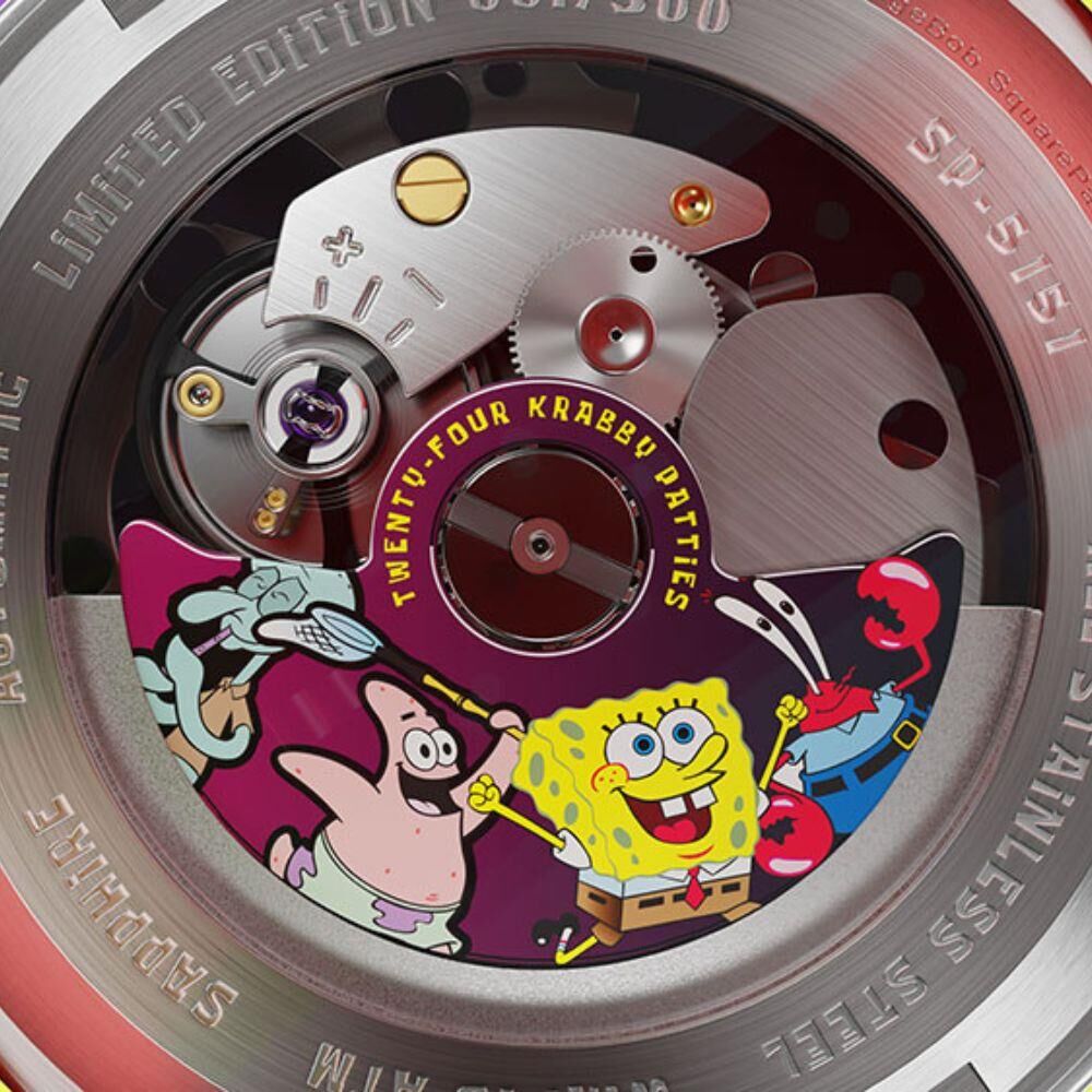 FLEUSS Otomatik SP-5151-02 Spongebob Squarepants Conch Street Limited Edition (Seiko NH35 Mekanizmalı) Erkek Kol Saati