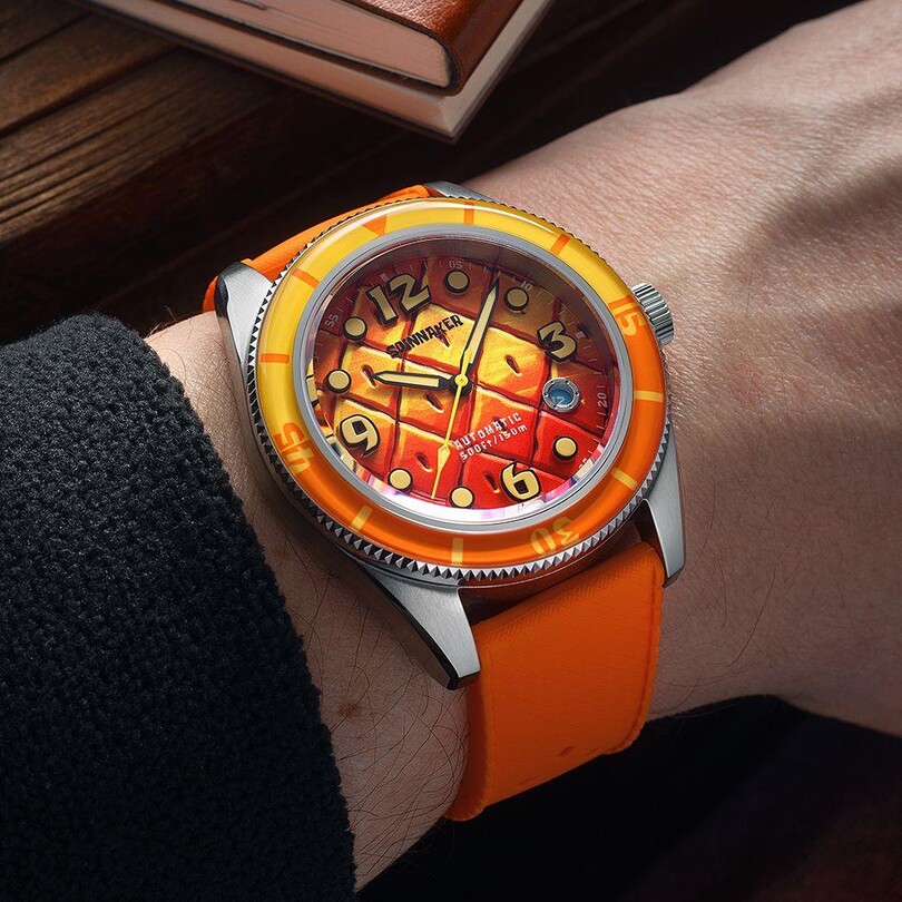 FLEUSS Otomatik SP-5151-04 Spongebob Squarepants Conch Street Limited Edition (Seiko NH35 Mekanizmalı) Erkek Kol Saati - Thumbnail