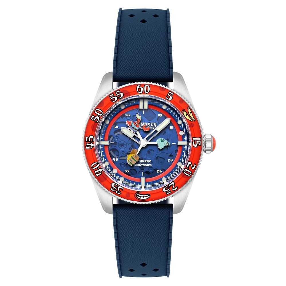 CROFT Mid-Size Skeleton Otomatik SP-5152-01 Spongebob Squarepants Limited Edition (Seiko NH70 Mekanizmalı) Erkek Kol Saati