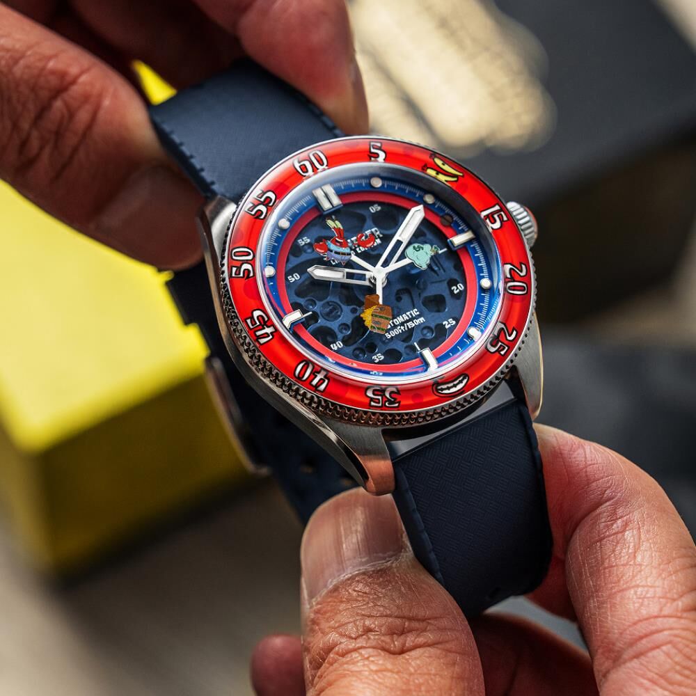 CROFT Mid-Size Skeleton Otomatik SP-5152-01 Spongebob Squarepants Limited Edition (Seiko NH70 Mekanizmalı) Erkek Kol Saati