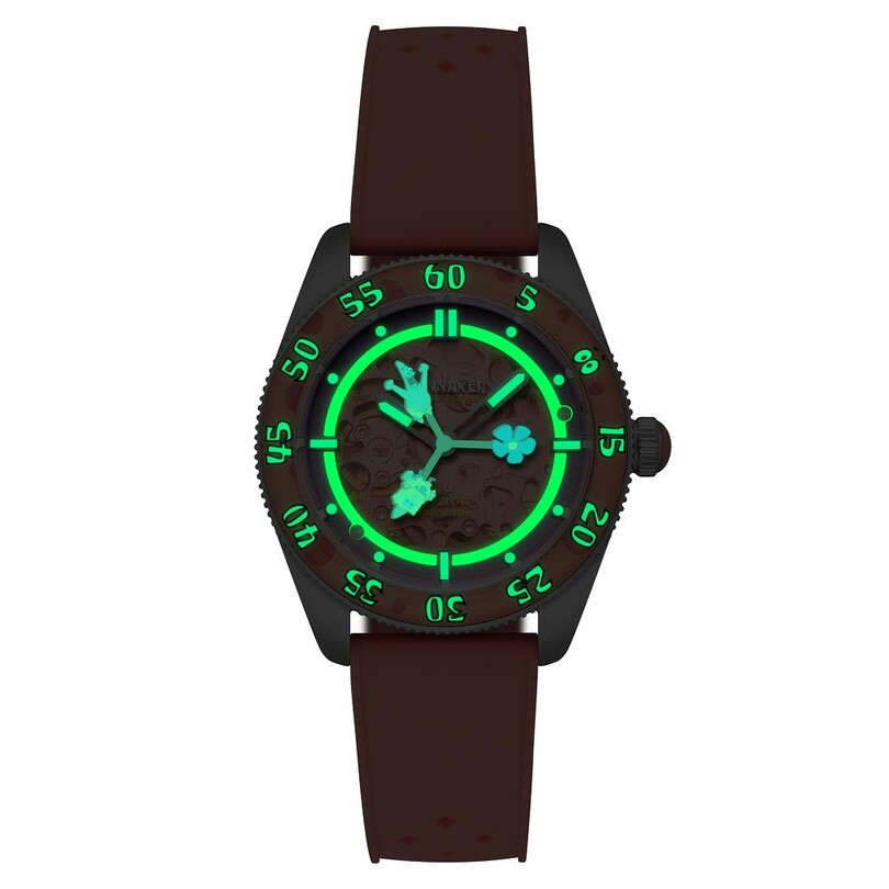 CROFT Mid-Size Skeleton Otomatik SP-5152-03 Spongebob Squarepants Limited Edition (Seiko NH70 Mekanizmalı) Erkek Kol Saati - Thumbnail