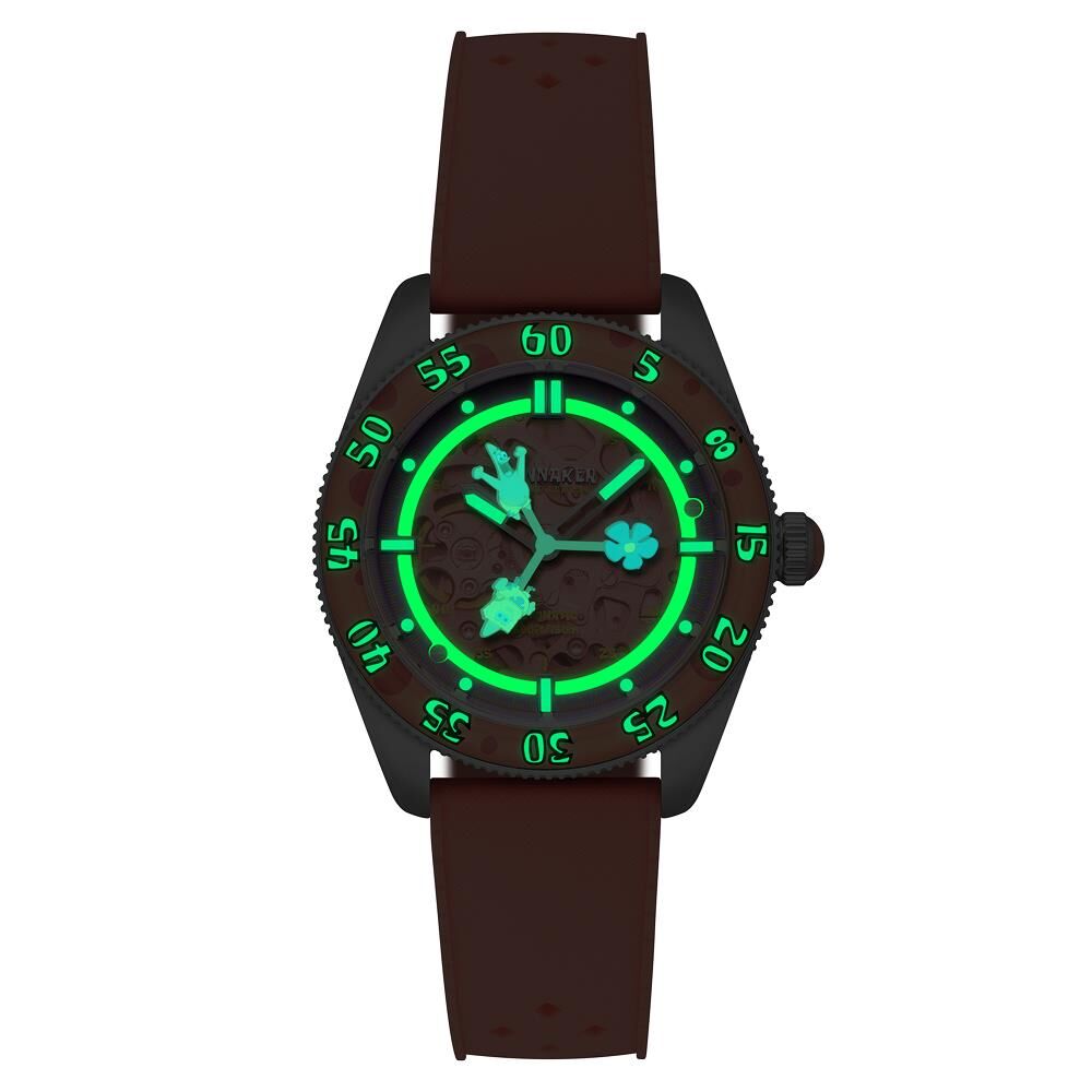 CROFT Mid-Size Skeleton Otomatik SP-5152-03 Spongebob Squarepants Limited Edition (Seiko NH70 Mekanizmalı) Erkek Kol Saati