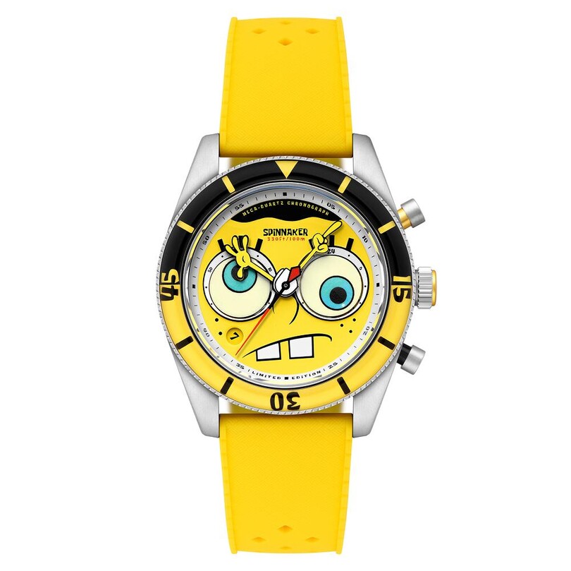 FLEUSS Chronograph SP-5154-01 Spongebob Squarepants Eyedial Limited Edition (Seiko VK64 Mekanizmalı) Erkek Kol Saati - Thumbnail