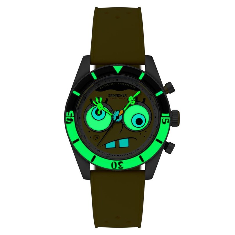 FLEUSS Chronograph SP-5154-01 Spongebob Squarepants Eyedial Limited Edition (Seiko VK64 Mekanizmalı) Erkek Kol Saati - Thumbnail