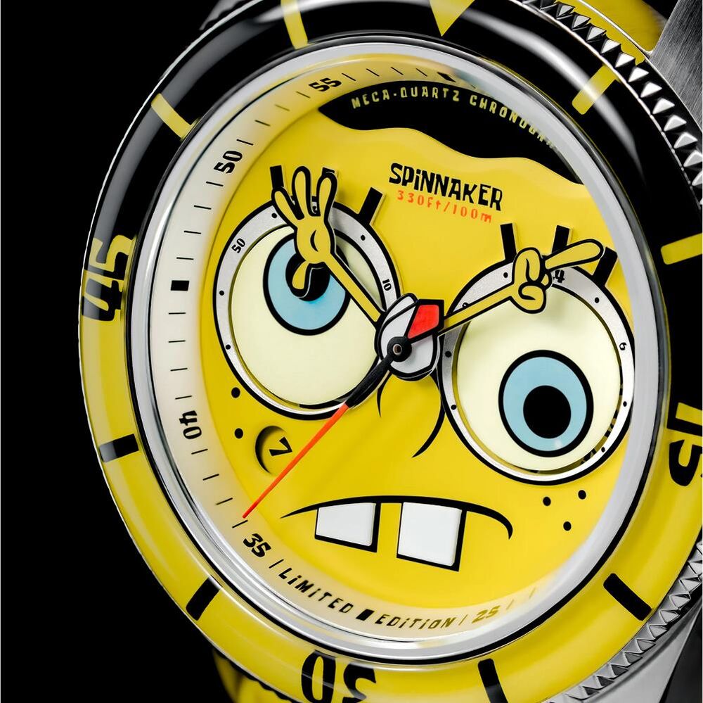 FLEUSS Chronograph SP-5154-01 Spongebob Squarepants Eyedial Limited Edition (Seiko VK64 Mekanizmalı) Erkek Kol Saati