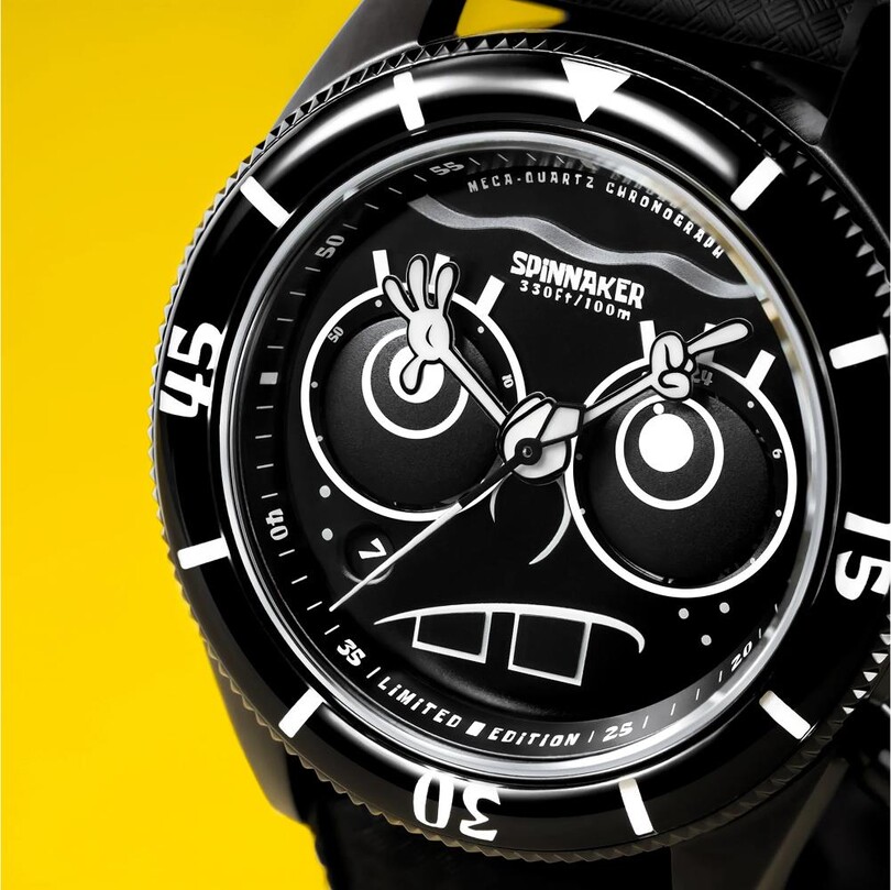 FLEUSS Chronograph SP-5154-02 Spongebob Squarepants Eyedial Limited Edition (Seiko VK64 Mekanizmalı) Erkek Kol Saati - Thumbnail