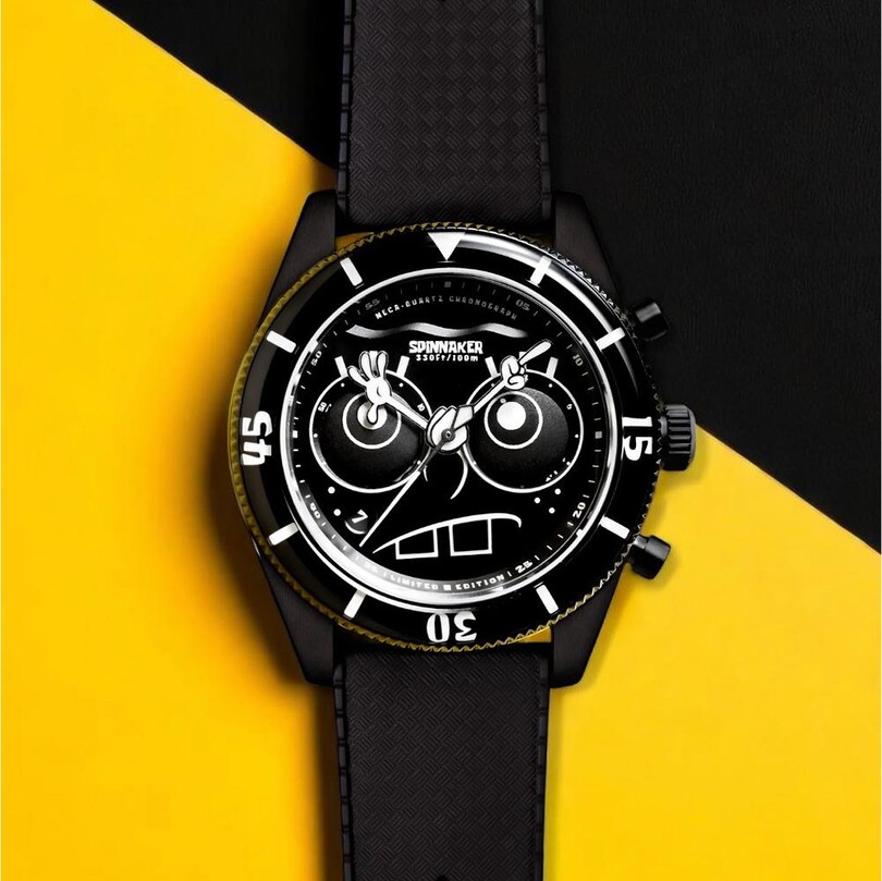 FLEUSS Chronograph SP-5154-02 Spongebob Squarepants Eyedial Limited Edition (Seiko VK64 Mekanizmalı) Erkek Kol Saati - Thumbnail