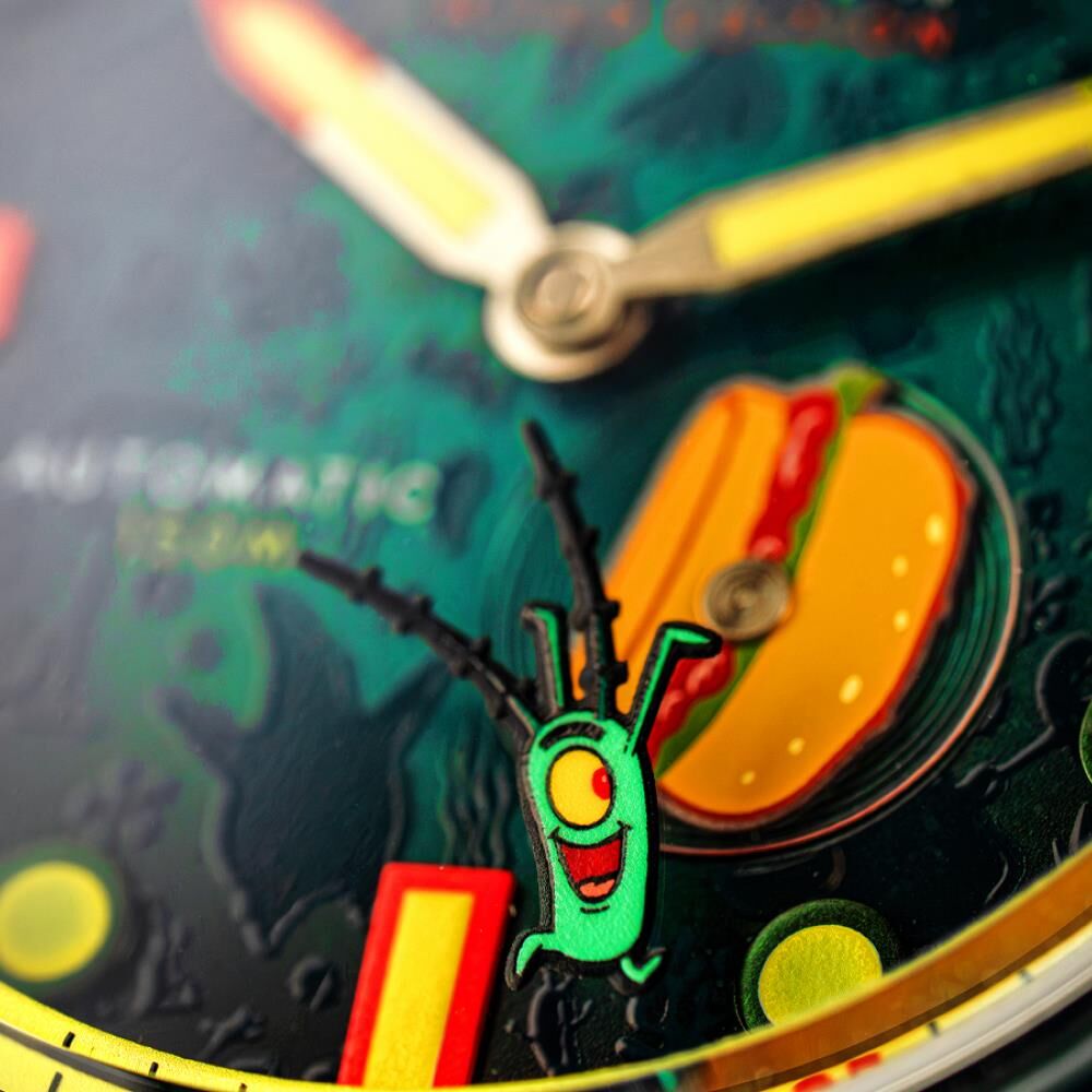 FLEUSS Otomatik SP-5160-02 Spongebob Squarepants Frenemies Limited Edition (Miyota 8245 Mekanizmalı) Erkek Kol Saati