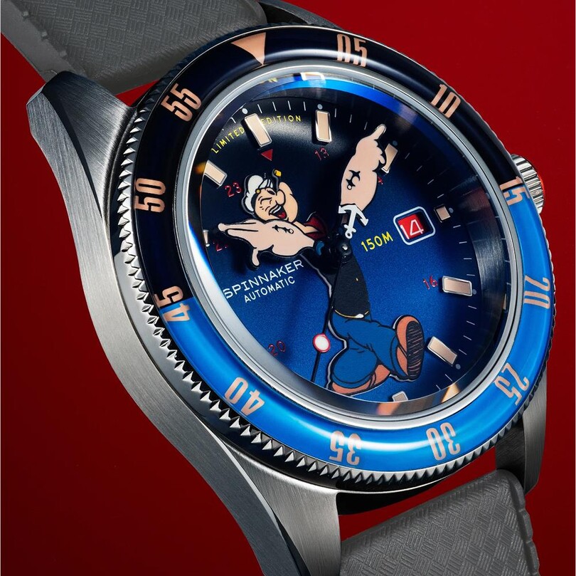 FLEUSS Otomatik SP-5161-02 Popeye Bronemies Limited Edition (Seiko NH35 Mekanizmalı) Erkek Kol Saati - Thumbnail