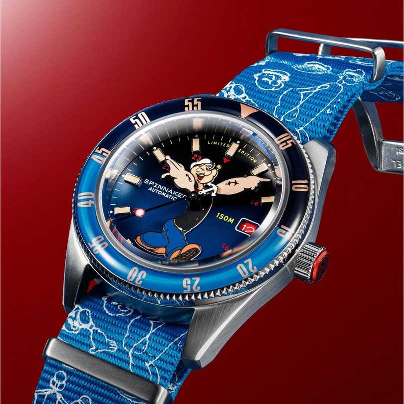 FLEUSS Otomatik SP-5161-02 Popeye Bronemies Limited Edition (Seiko NH35 Mekanizmalı) Erkek Kol Saati - Thumbnail