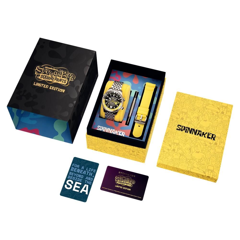 BRADNER GMT Otomatik SP-5162-11 Spongebob Squarepants Bubbly Grins Limited Edition (Seiko NH34 Mekanizmalı) Erkek Kol Saati
