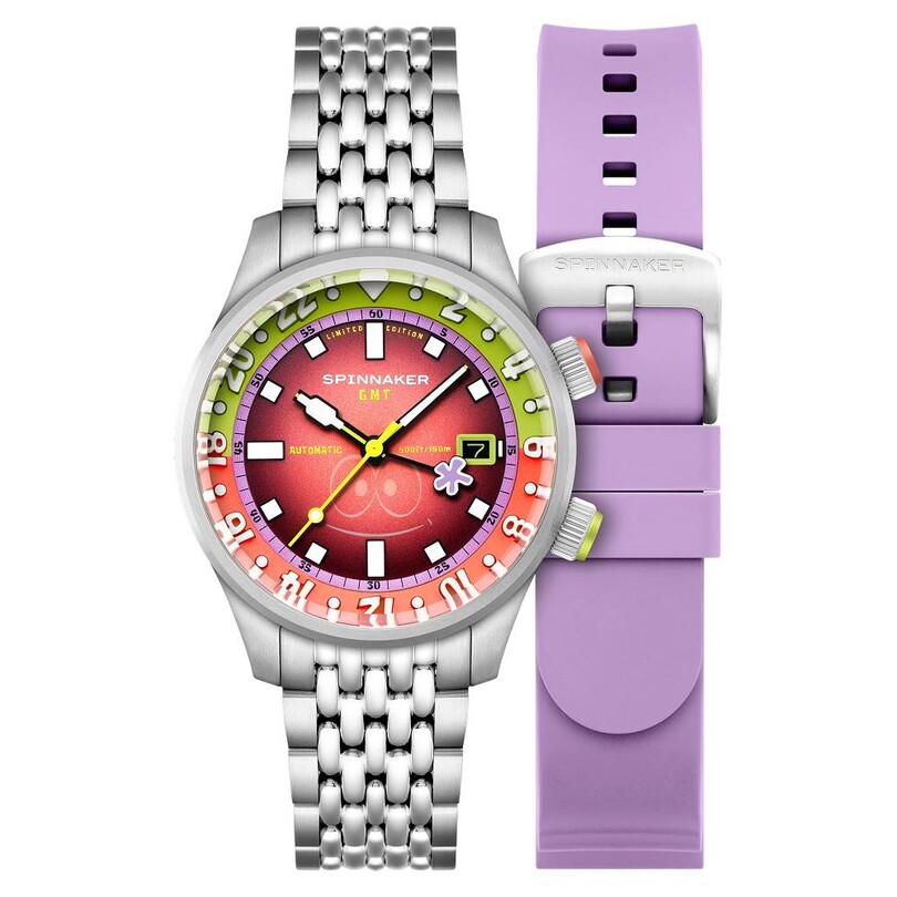 SPINNAKER - BRADNER GMT Otomatik SP-5162-44 Spongebob Squarepants Bubbly Grins Limited Edition (Seiko NH34 Mekanizmalı) Erkek Kol Saati