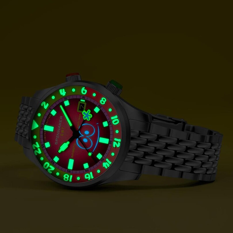 BRADNER GMT Otomatik SP-5162-44 Spongebob Squarepants Bubbly Grins Limited Edition (Seiko NH34 Mekanizmalı) Erkek Kol Saati - Thumbnail