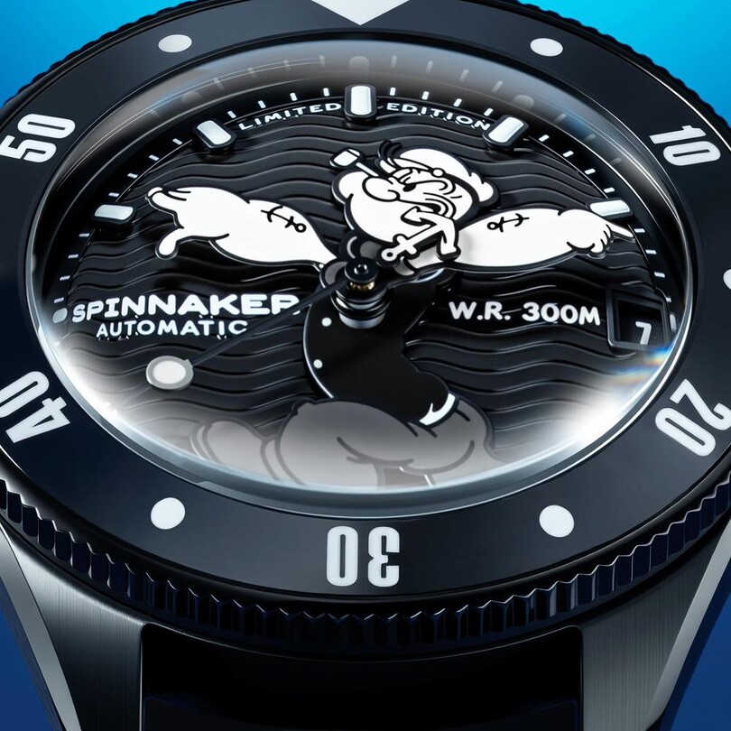 CHALLENGER SP-5163-03 POPEYE ANCHOR ARMS LIMITED EDITION Otomatik (Seiko NH35 Mekanizmalı) Erkek Kol Saati - Thumbnail