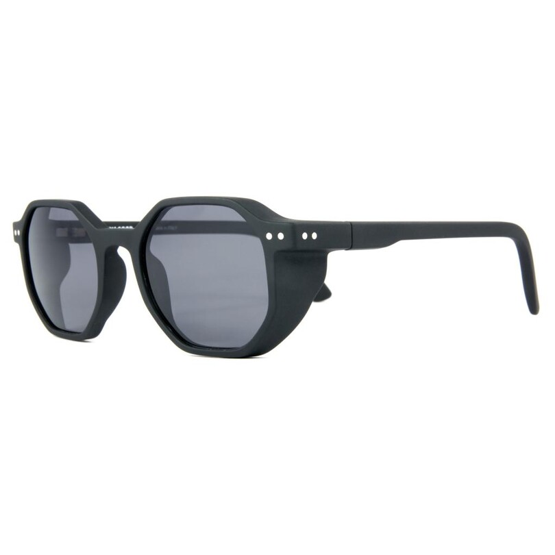 Sun's Good The Octagon Mat Siyah Polarize Unisex Güneş Gözlüğü - Thumbnail