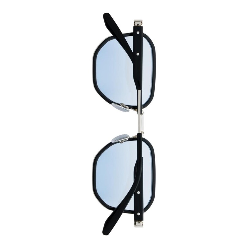 Unique Design Milano Ny Lights Gümüş Siyah Unisex Güneş Gözlüğü - Thumbnail