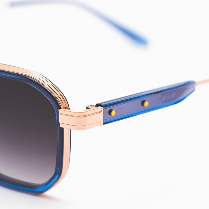 Unique Design Milano Ny Lights Lacivert Rose Gold Unisex Güneş Gözlüğü - Thumbnail