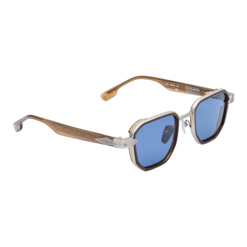 Unique Design Milano The Glowing Gümüş Kahverengi Unisex Güneş Gözlüğü - Thumbnail