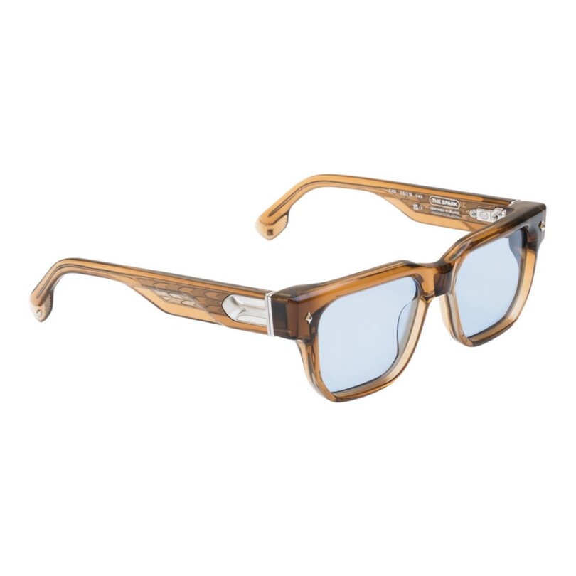 Unique Design Milano The Spark 22k Beyaz Altın Kahverengi Unisex Güneş Gözlüğü - Thumbnail