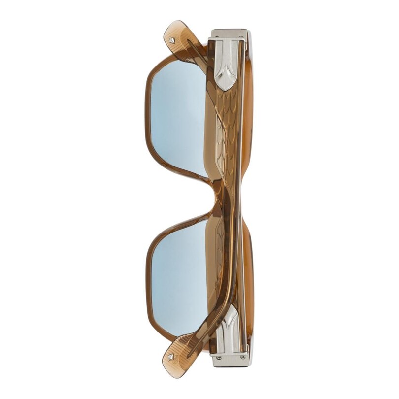 Unique Design Milano The Spark 22k Beyaz Altın Kahverengi Unisex Güneş Gözlüğü - Thumbnail